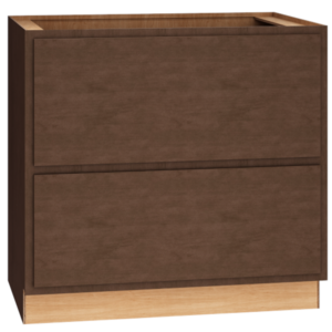 Base Cabinet with 2 Drawers in Classic Bark