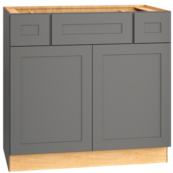 Mantra Cabinets SKU Number 2VSD363421 - 36" Vanity Sink Base in Omni Graphite