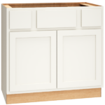 Mantra Cabinets SKU Number 2VSD363421 - 36" Vanity Sink Base in Classic Snow