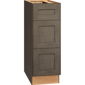 Mantra Cabinets SKU 3DB12 - 12 Inch Base Cabinet with 3 Drawers in Omni Door Style and Beachwood Finish from Mantra Cabinets