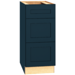 SKU 3DB15 - 15 Inch Base Cabinet with 3 Drawers in Omni Door Style and Admiral Finish from Mantra Cabinets