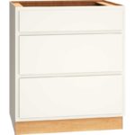 Mantra Cabinets SKU Number 3DB30 - 30" Base Cabinet with 3 Drawers in Classic Snow
