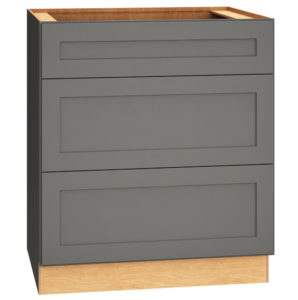 Mantra Cabinets SKU Number 3DB30 - 30" Base Cabinet with 3 Drawers in Omni Graphite