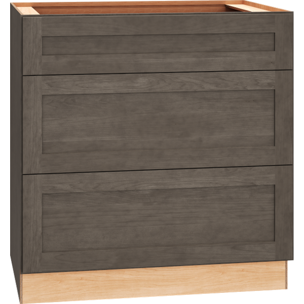 Mantra Cabinets SKU Number 3DB33 - 33" Base Cabinet with 3 Drawers in Omni Beachwood