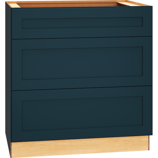 Mantra Cabinets SKU Number 3DB33 - 33" Base Cabinet with 3 Drawers in Omni Admiral