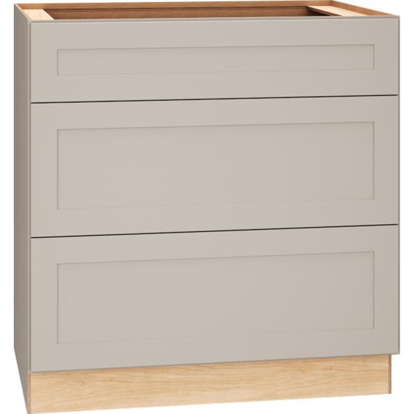 Mantra Cabinets SKU Number 3DB33 - 33" Base Cabinet with 3 Drawers in Omni Mineral