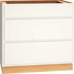 Mantra Cabinets SKU Number 3DB36 - 36" Base Cabinet with 3 Drawers in Classic Snow