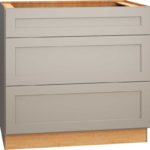 Mantra Cabinets SKU Number 3DB36 - 36" Base Cabinet with 3 Drawers in Omni Mineral
