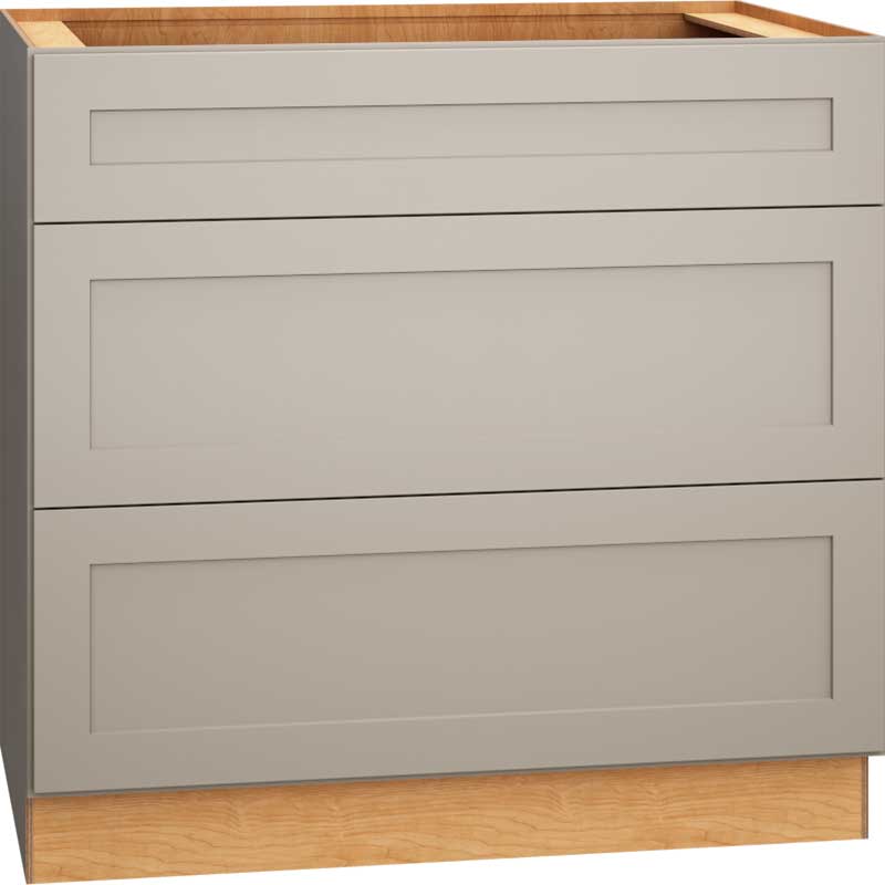 Mantra Cabinets SKU Number 3DB36 - 36" Base Cabinet with 3 Drawers in Omni Mineral