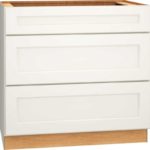 Mantra Cabinets SKU Number 3DB36 - 36" Base Cabinet with 3 Drawers in Spectra Snow