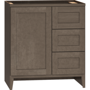 Mantra Cabinets - Bathroom Vanity Sink Base - 30" Vanity Sink Base with 3 Drawers in Omni Door Style with Beachwood Finish