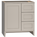 Mantra Cabinets - Bathroom Vanity Sink Base - 30" Vanity Sink Base with 3 Drawers in Omni Cabinet Door Style with Mineral Finish