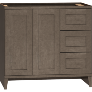 SKU Number 3VSD363421 - 36" Vanity Sink Base with 3 Drawers in Omni Beachwood