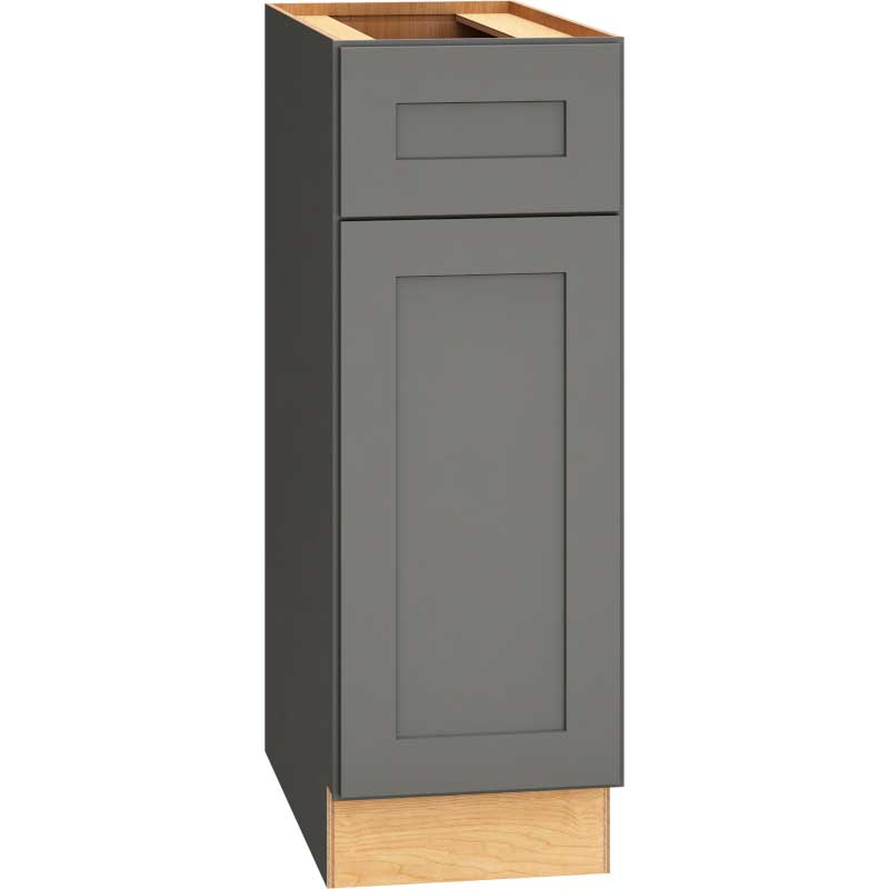 12 Inch Base Cabinet with 3 Drawers in Omni Door Style with Graphite Finish