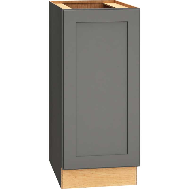 15 Inch Full Height Base Cabinet with Single Door in Omni Door Style with Graphite Finish