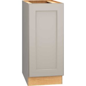 15 Inch Full Height Base Cabinet with Single Door in Spectra Door Style with Mineral Finish