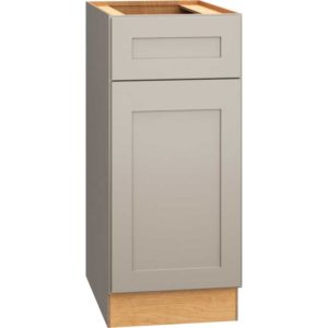 15 Inch Base Cabinet with Single Door in Omni Door Style with Mineral Finish