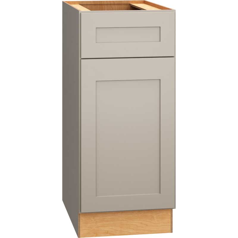 15 Inch Base Cabinet with Single Door in Omni Door Style with Mineral Finish