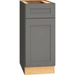 15 Inch Base Cabinet with Single Door in Omni Door Style with Graphite Finish