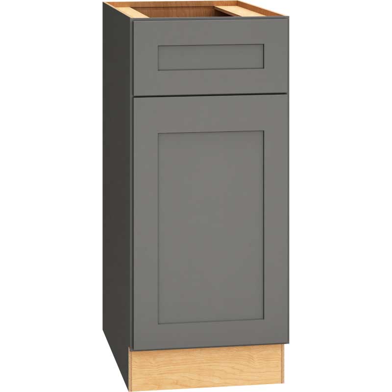 15 Inch Base Cabinet with Single Door in Omni Door Style with Graphite Finish