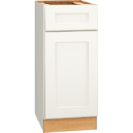 Mantra Cabinets SKU Number B15R - 12 Inch Base Cabinet with 3 Drawers in Spectra Door Style with Snow Finish