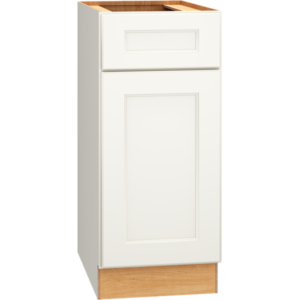 Mantra Cabinets SKU Number B15R - 12 Inch Base Cabinet with 3 Drawers in Spectra Door Style with Snow Finish