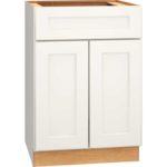 Base Cabinet with Double Doors in Spectra Snow