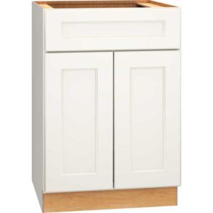 Base Cabinet with Double Doors in Spectra Snow