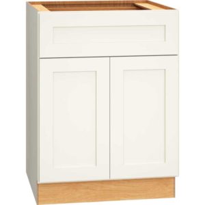 Universal Base Cabinet with Double Doors Snow