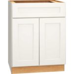 Base Cabinet with Double Doors in Spectra Snow