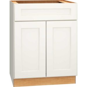 Base Cabinet with Double Doors in Spectra Snow