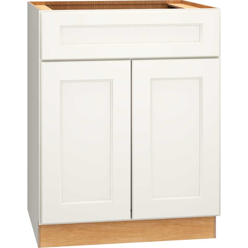 Base Cabinet with Double Doors in Spectra Snow