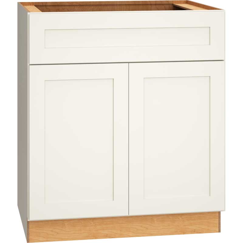 Base Cabinet with Double Doors in Omni Snow