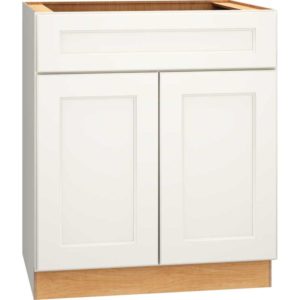 Base Cabinet with Double Doors in Spectra Snow