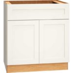 Universal Base Cabinet with Double Doors Snow