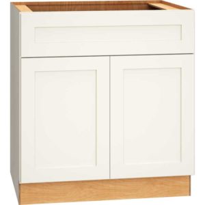 Universal Base Cabinet with Double Doors Snow