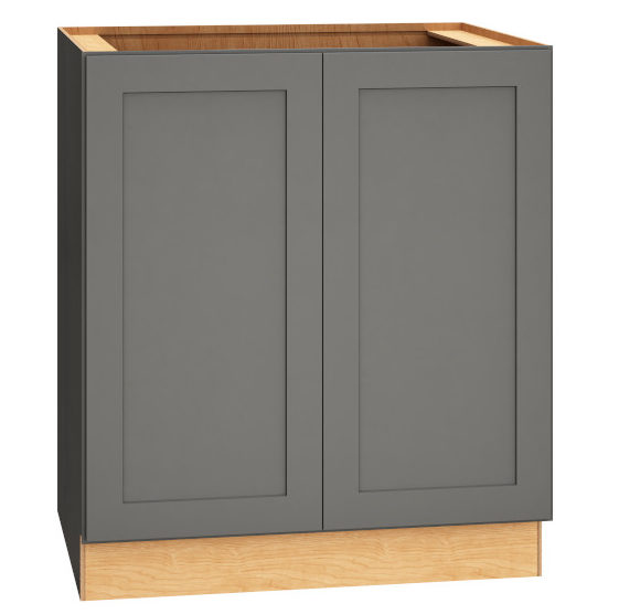 Full Height Base Cabinet with Double Doors in Omni Graphite