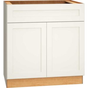 Base Cabinet with Double Doors in Omni Snow