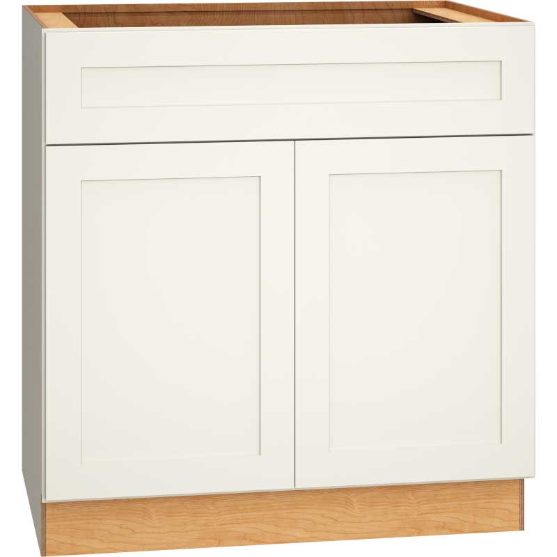 Base Cabinet with Double Doors in Omni Snow
