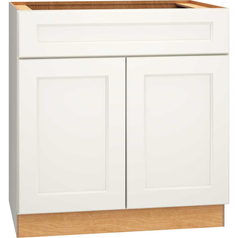 Base Cabinet with Double Doors in Spectra Snow