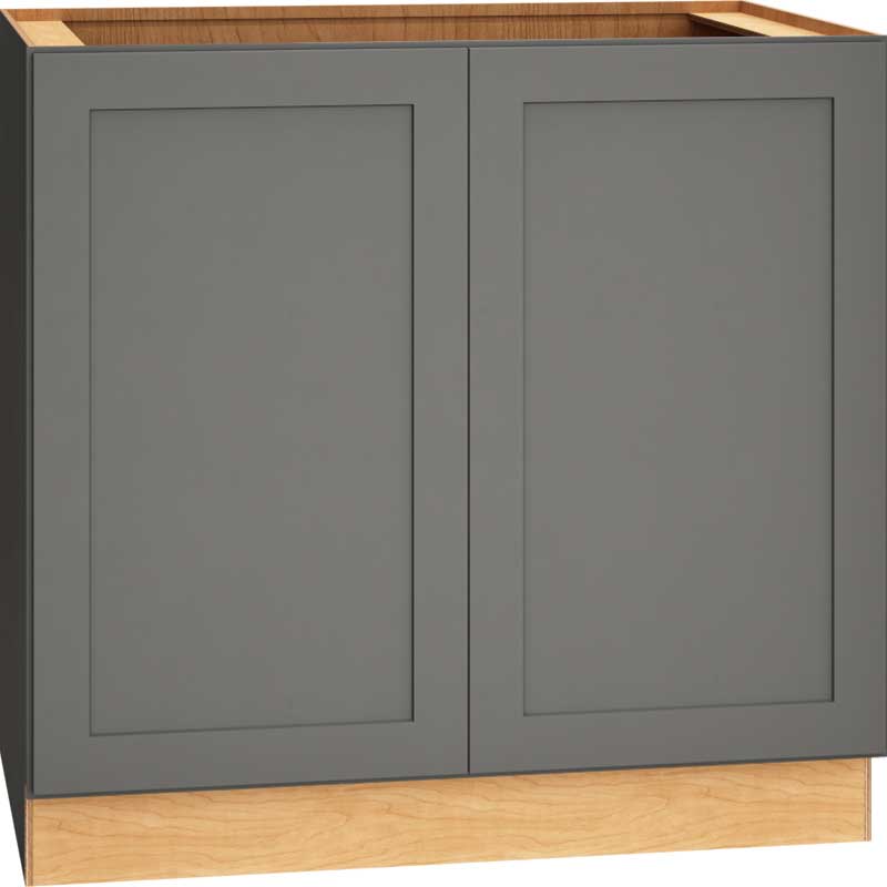 36 Inch Full Height Base Cabinet with Single Door in Omni Door Style with Graphite Finish