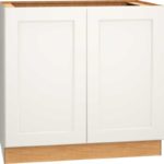 36 Inch Full Height Base Cabinet with Single Door in Spectra Door Style with Snow Finish