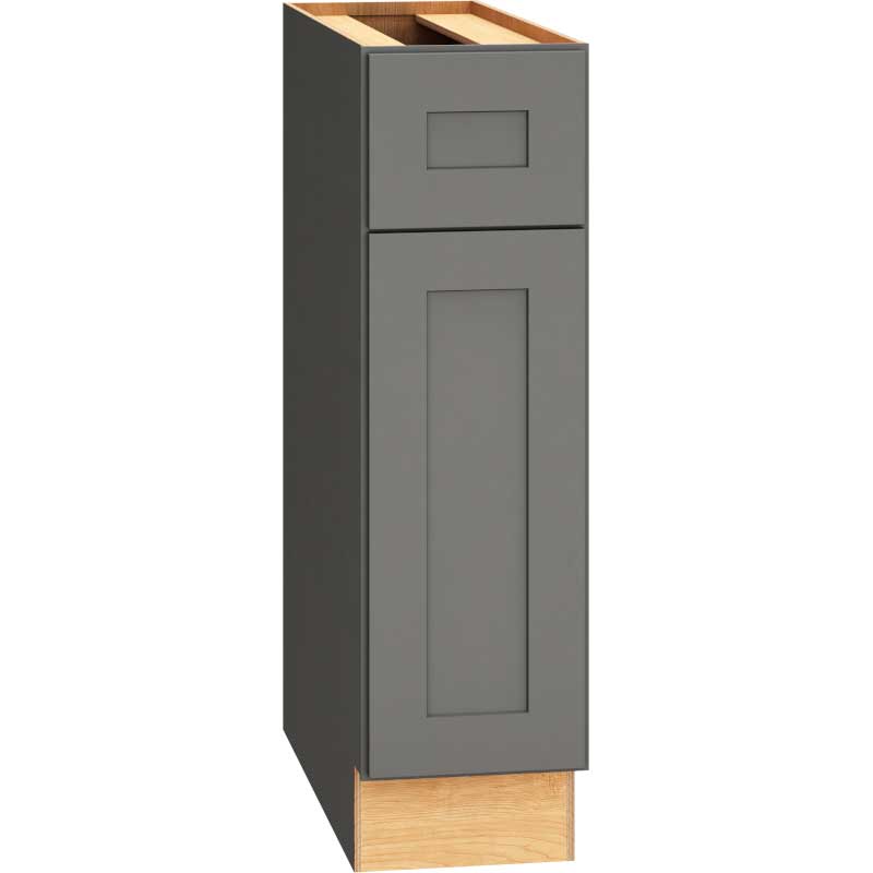 9 Inch Base Cabinet with Single Door in Omni Door Style with Graphite Finish