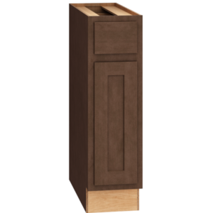 9 Inch Base Cabinet with Single Door in Classic Door Style with Bark Finish