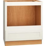 Base Microwave Cabinet with Drawer in Omni Snow