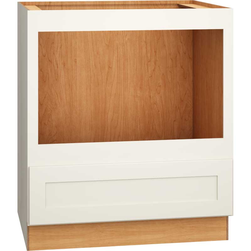 Base Microwave Cabinet with Drawer in Omni Snow