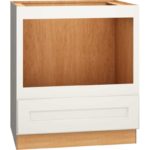 Base Microwave Cabinet with Drawer in Spectra Snow