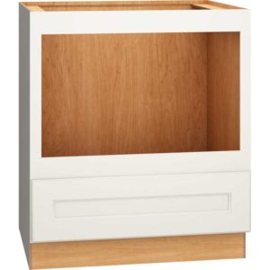 Base Microwave Cabinet with Drawer in Spectra Snow