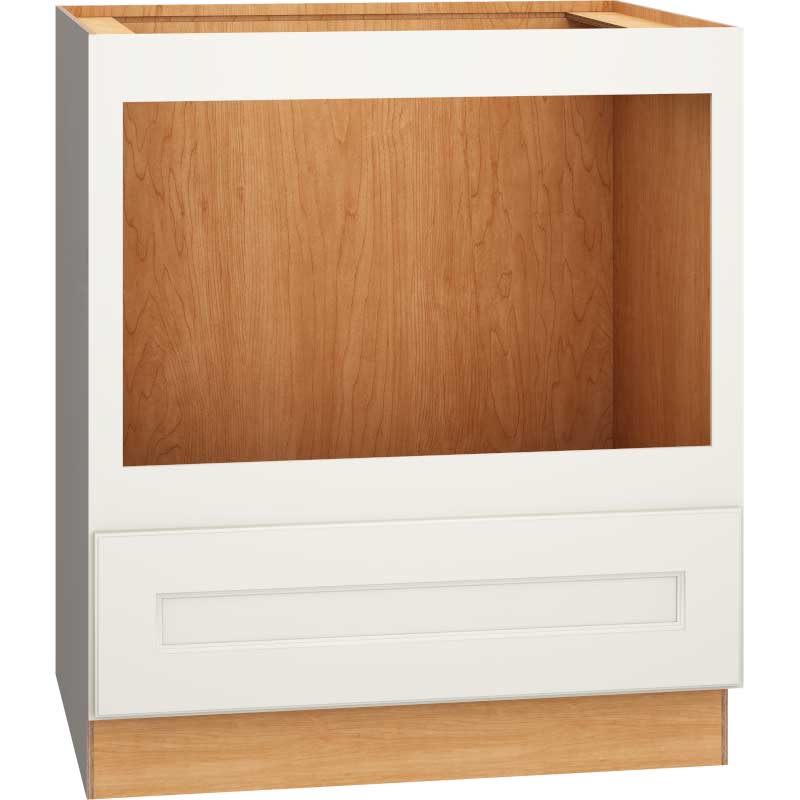 Base Microwave Cabinet with Drawer in Spectra Snow