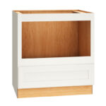 Universal Base Microwave Cabinet with Drawer in Omni Snow